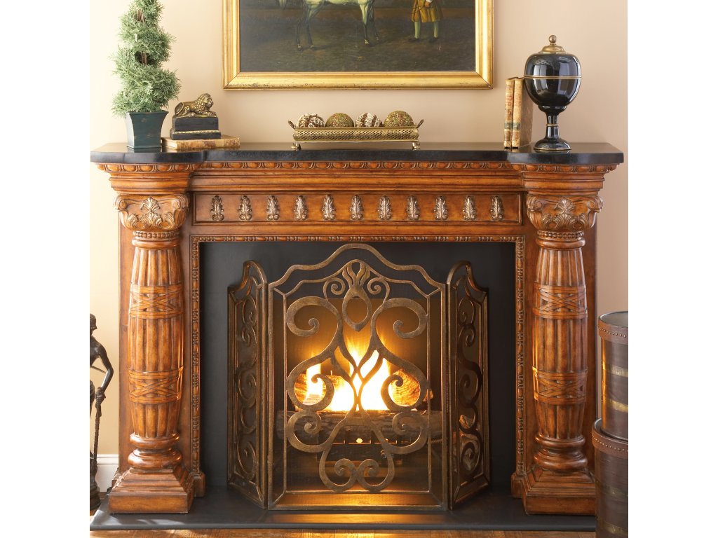 Tiger Lily 3-Panel Fireplace Screen - image 1