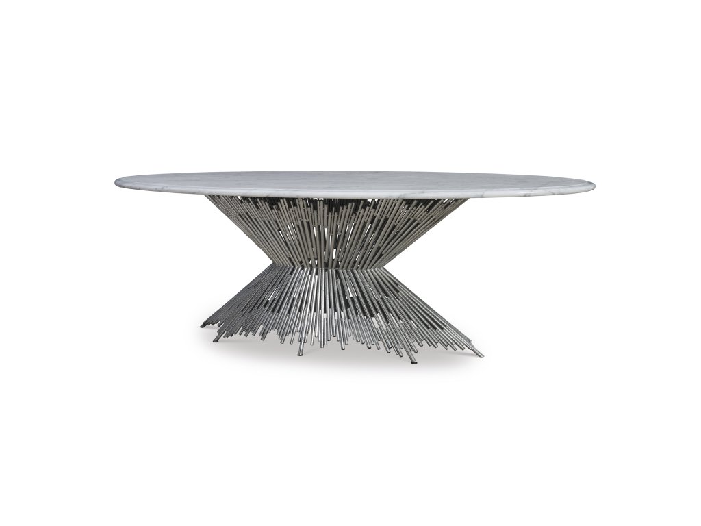 Pick Up Sticks Dining Table Base - Silve - main image