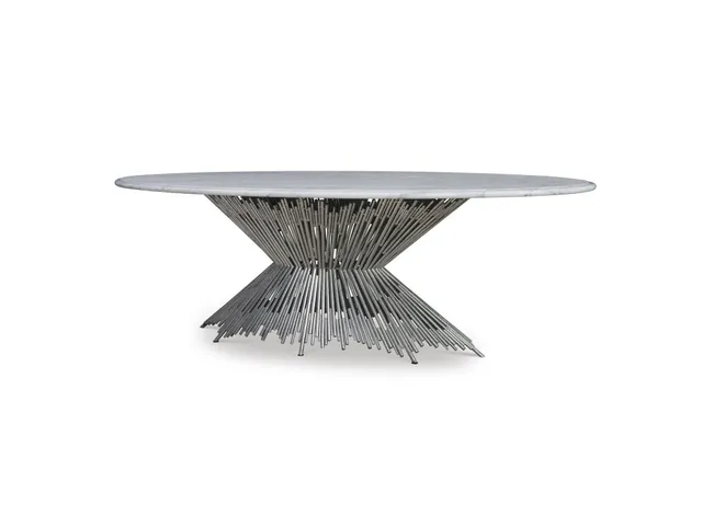 Pick Up Sticks Dining Table Base - Silve