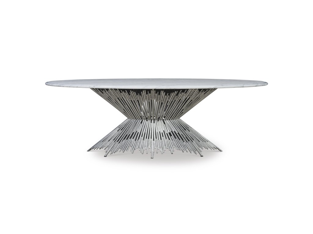 Pick Up Sticks Dining Table Base - Silve - image 1