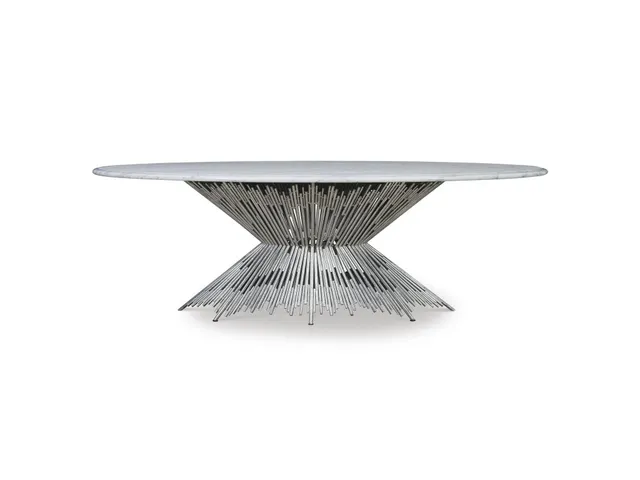 Pick Up Sticks Dining Table Base - Silve - Alternative View