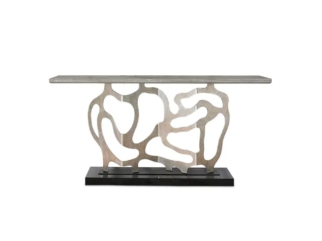 Sculpted Console - Silver