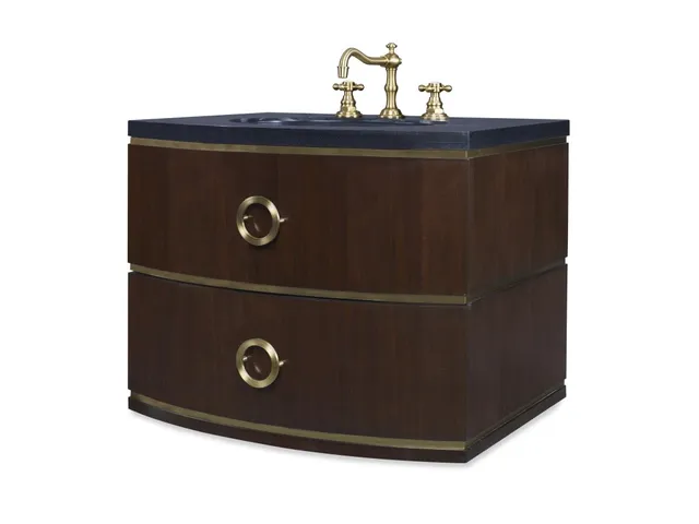 Cirque Wall Sink Chest - Dark Walnut