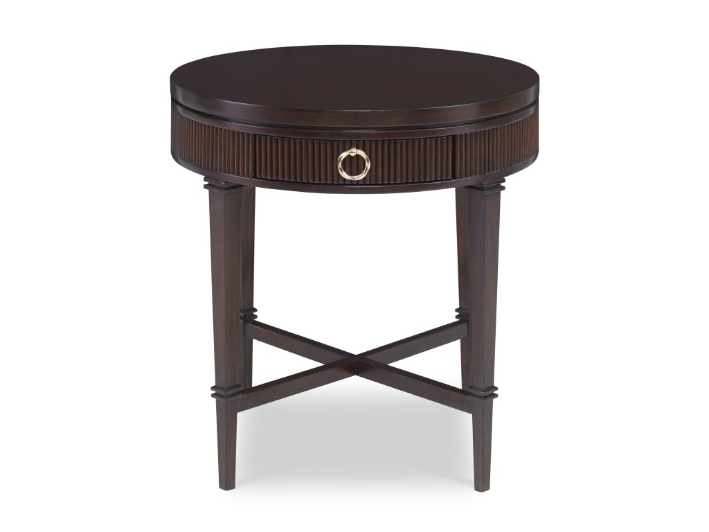 Reeded Side Table - Round - image 1