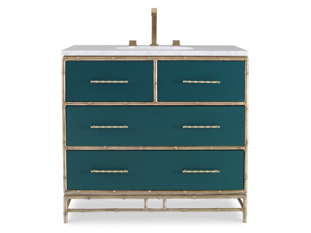 Chinoiserie Sink Chest - Peacock - image 1