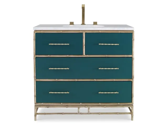 Chinoiserie Sink Chest - Peacock
