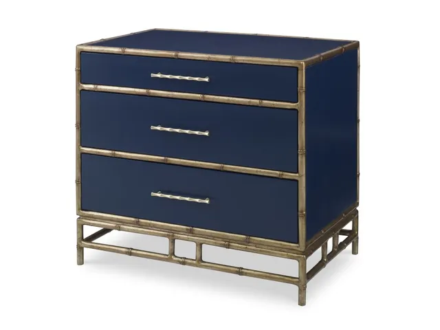 Chinoiserie Nightstand - Cadet Blue