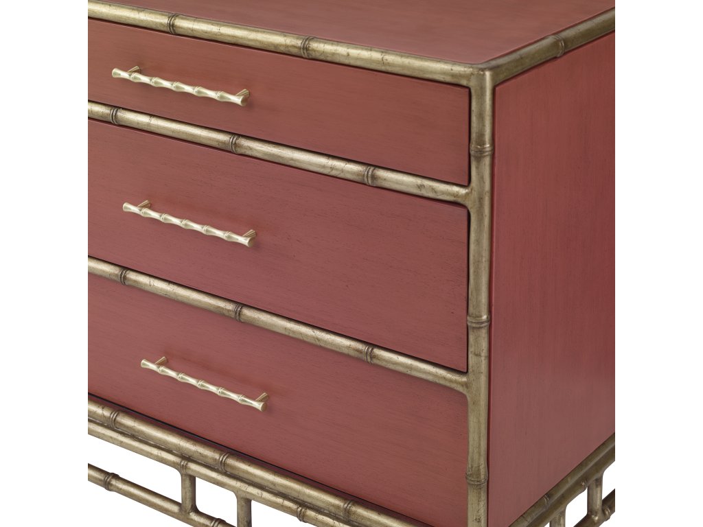 Chinoiserie Nightstand - Coral - image 2