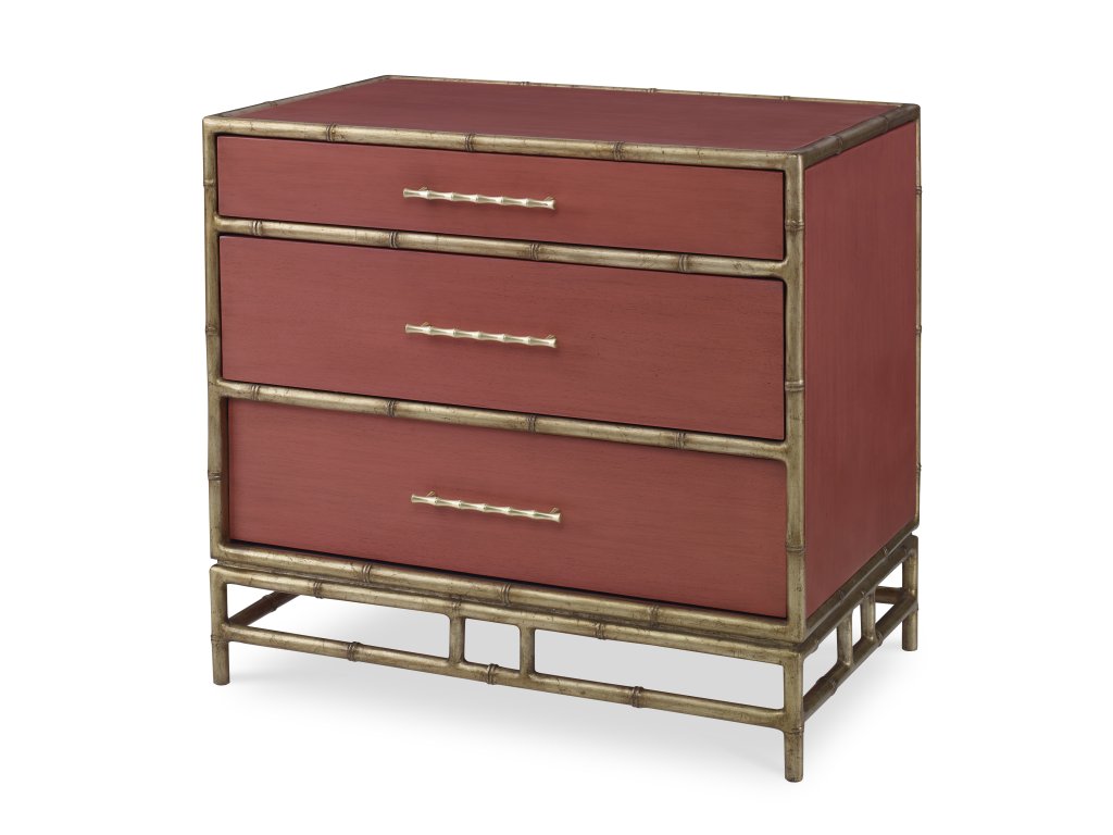 Chinoiserie Nightstand - Coral - main image