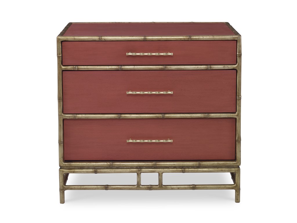 Chinoiserie Nightstand - Coral - image 1
