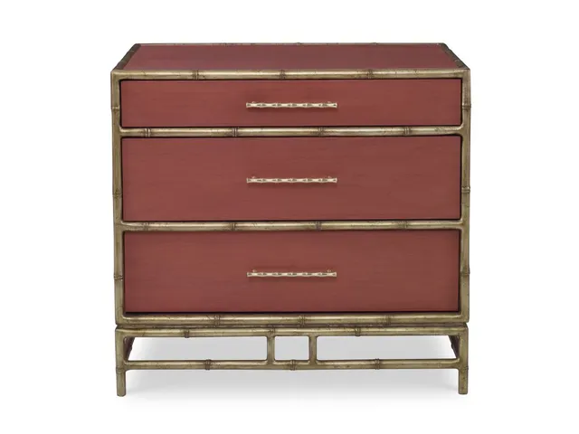 Chinoiserie Nightstand - Coral - Alternative View