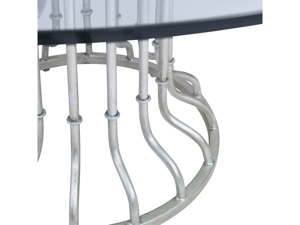 Cafe Dining Table Base - Antique Silver - image 1