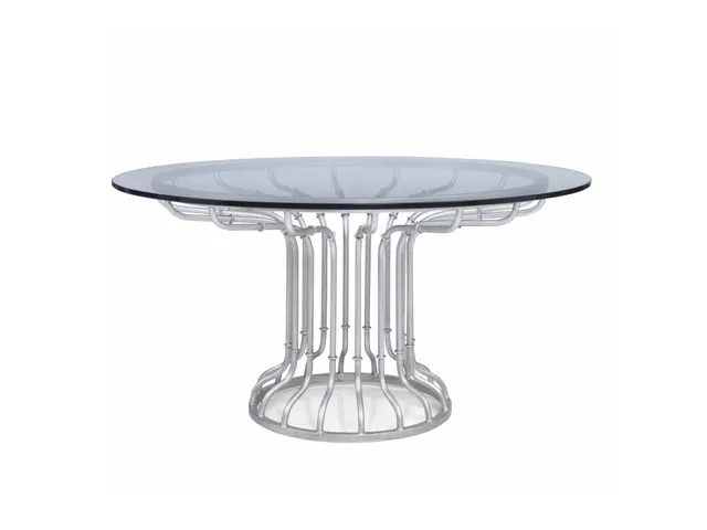Cafe Dining Table Base - Antique Silver