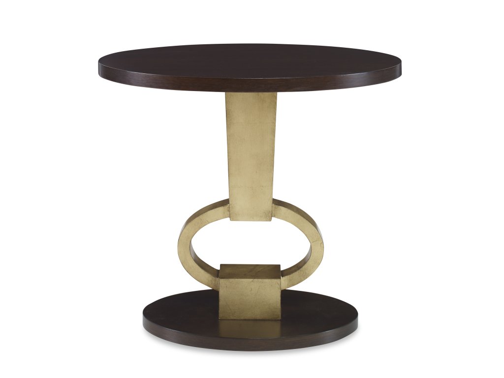 Vision Accent Table - Walnut / Gold Leaf - image 1