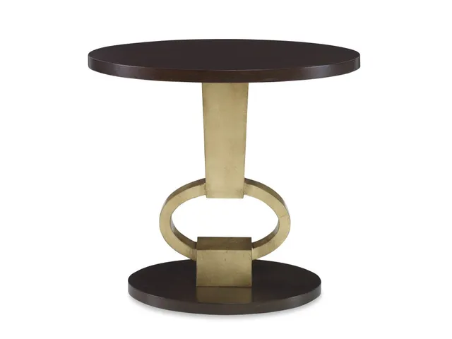 Vision Accent Table - Walnut / Gold Leaf - Alternative View