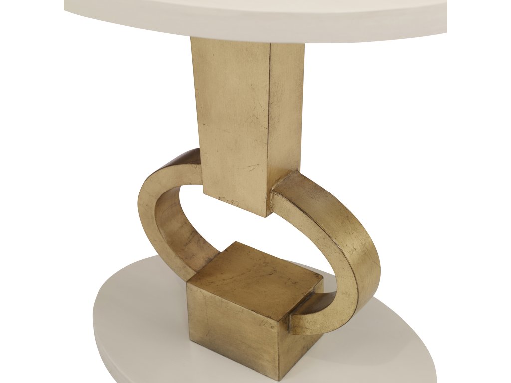 Vision Accent Table - Linen / Gold Leaf - image 2