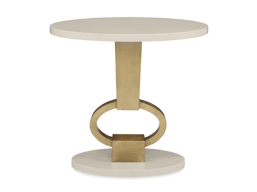 Vision Accent Table - Linen / Gold Leaf - image 1