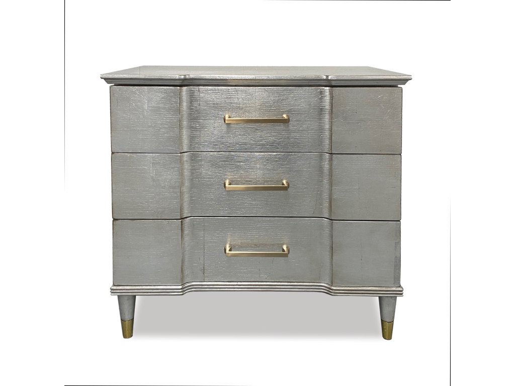 Valmont Nightstand - Satin Ant Silver - image 1