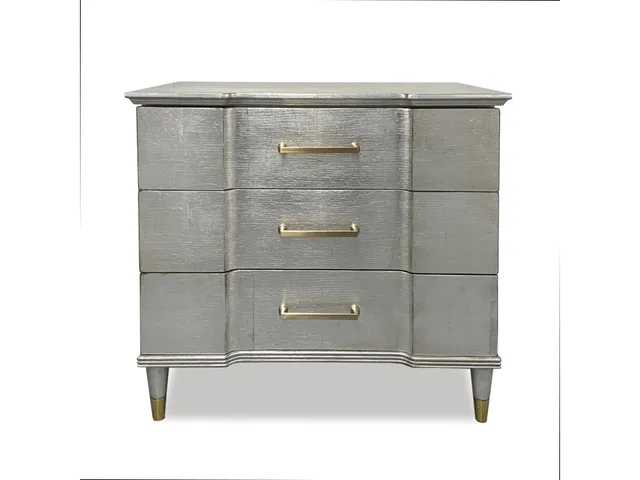 Valmont Nightstand - Satin Ant Silver - Alternative View