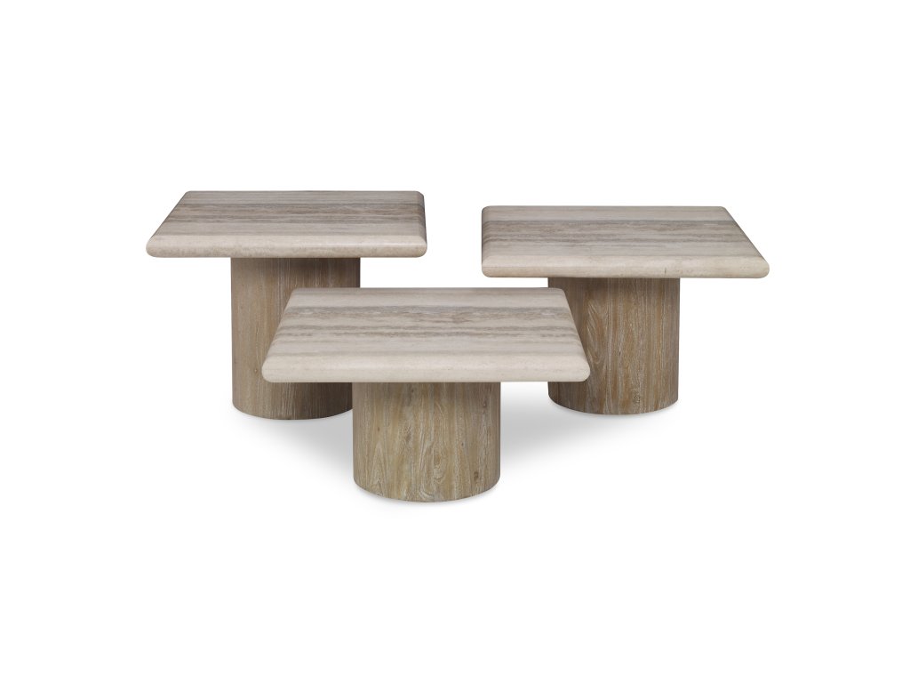 Petros Travertine Table Set / 3 - main image