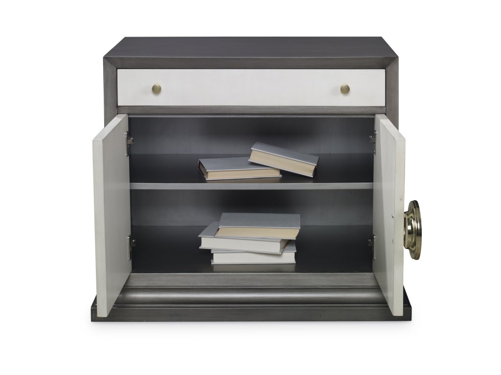 Soleil Nightstand - Grey / Linen - image 4