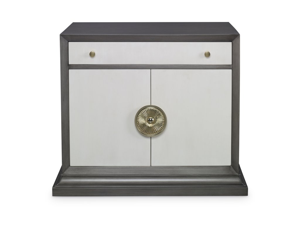 Soleil Nightstand - Grey / Linen - image 2