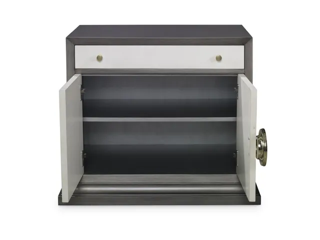 Soleil Nightstand - Grey / Linen - Alternative View