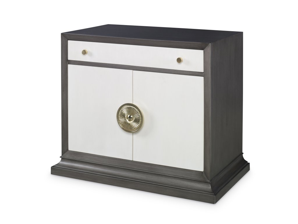 Soleil Nightstand - Grey / Linen - main image