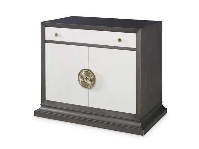 Soleil Nightstand - Grey / Linen