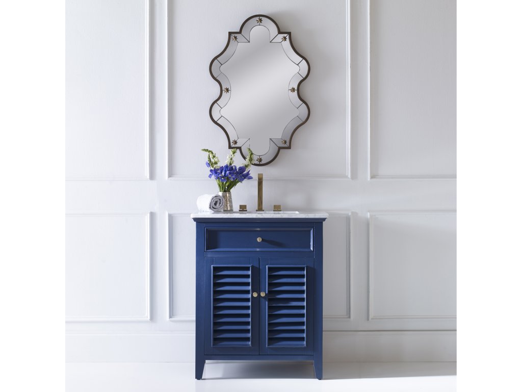 Louvered Medium Sink Chest - Cadet Blue - image 5