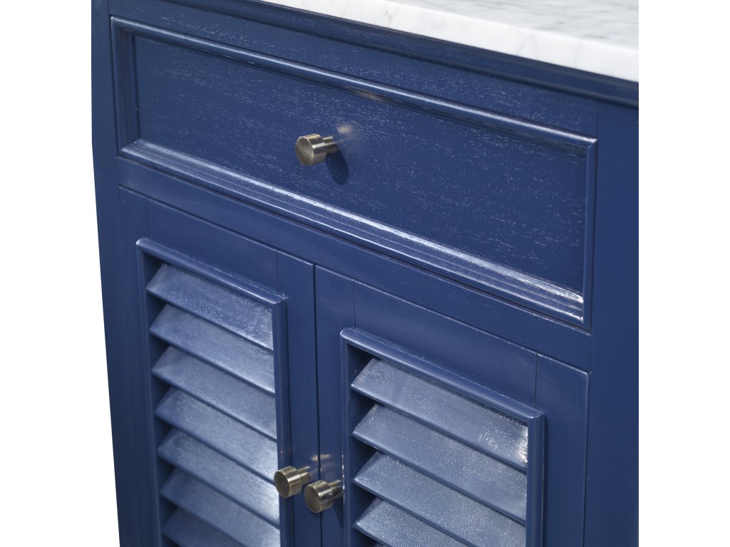 Louvered Medium Sink Chest - Cadet Blue - image 3