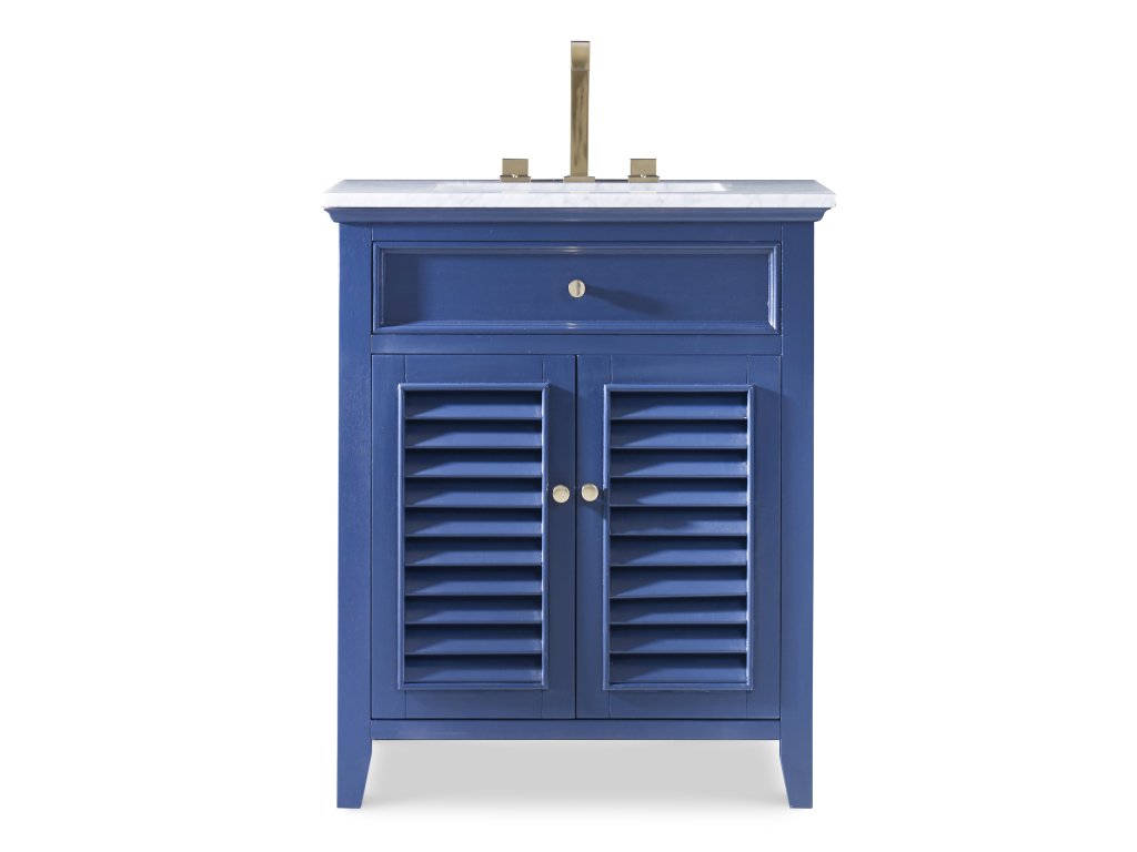 Louvered Medium Sink Chest - Cadet Blue - image 1