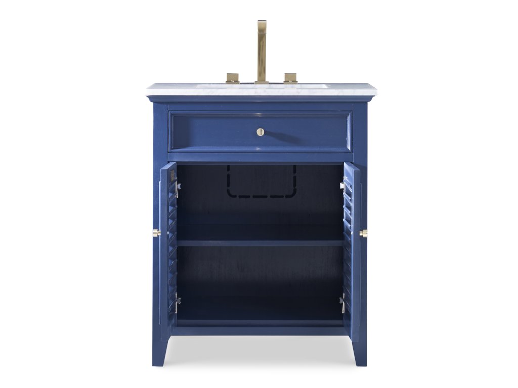 Louvered Medium Sink Chest - Cadet Blue - image 2