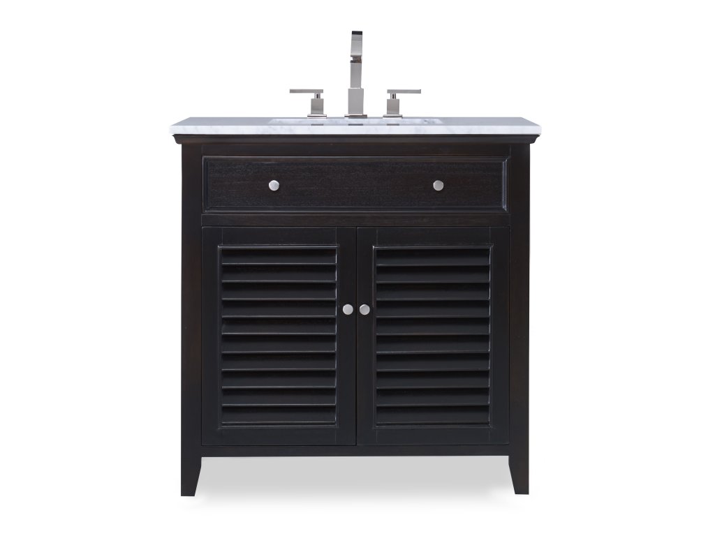 Louvered Sink Chest - Rubbed Raven - image 1