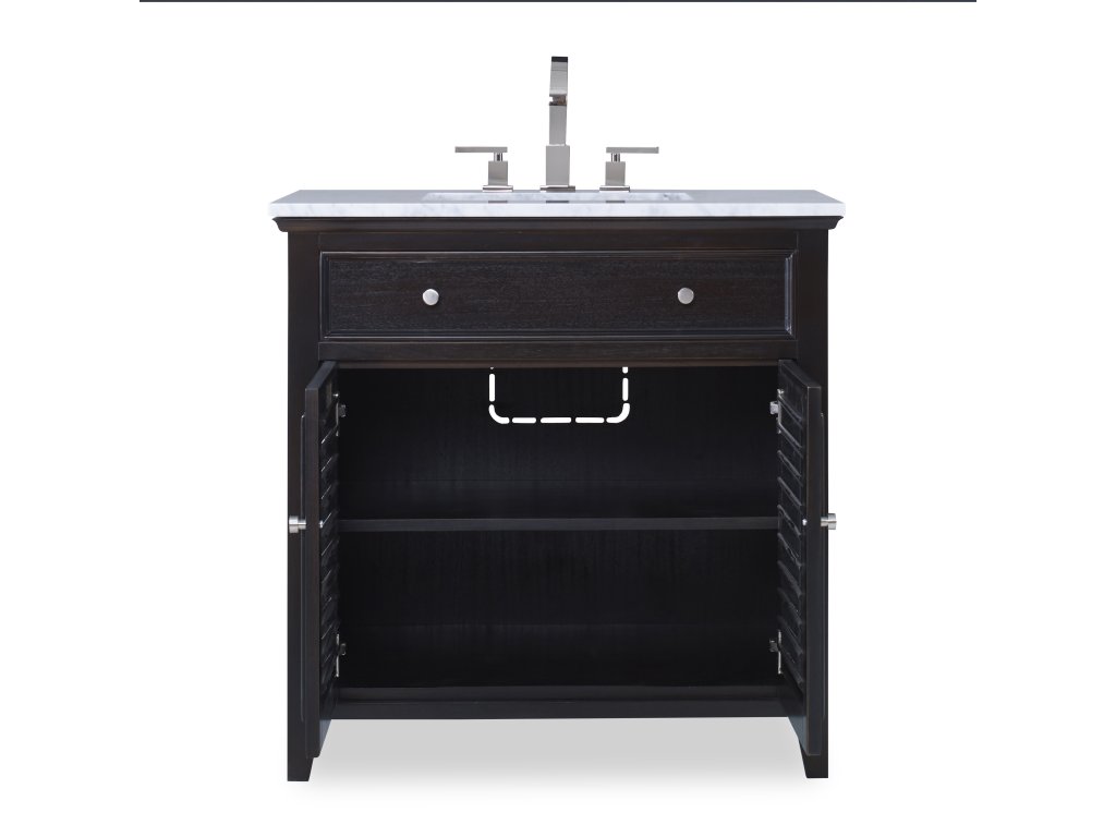 Louvered Sink Chest - Rubbed Raven - image 2
