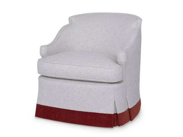 Barbara Swivel Chair - Skirted