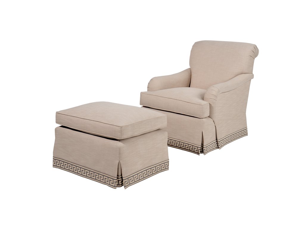 Bristol Ottoman - Skirted - image 1
