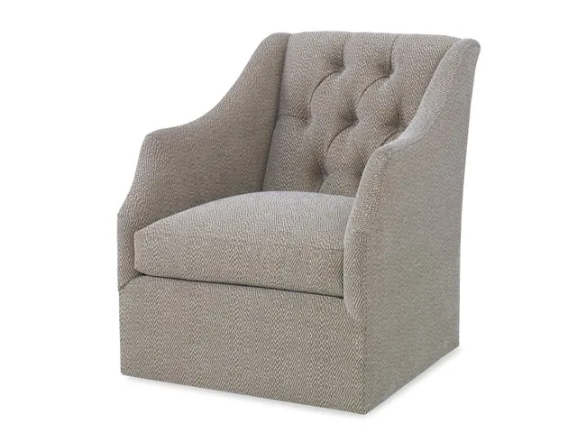 Claudette Swivel Chair - Tufted Back