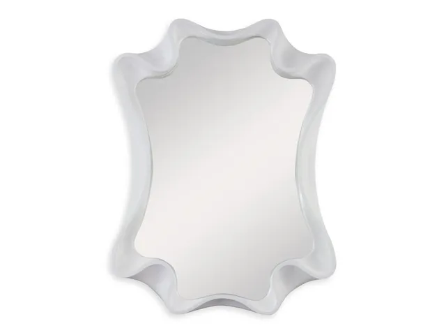 Scalloped Mirror - Bright White