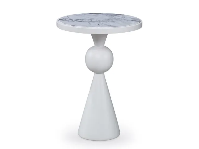 Minaret Accent Table - White
