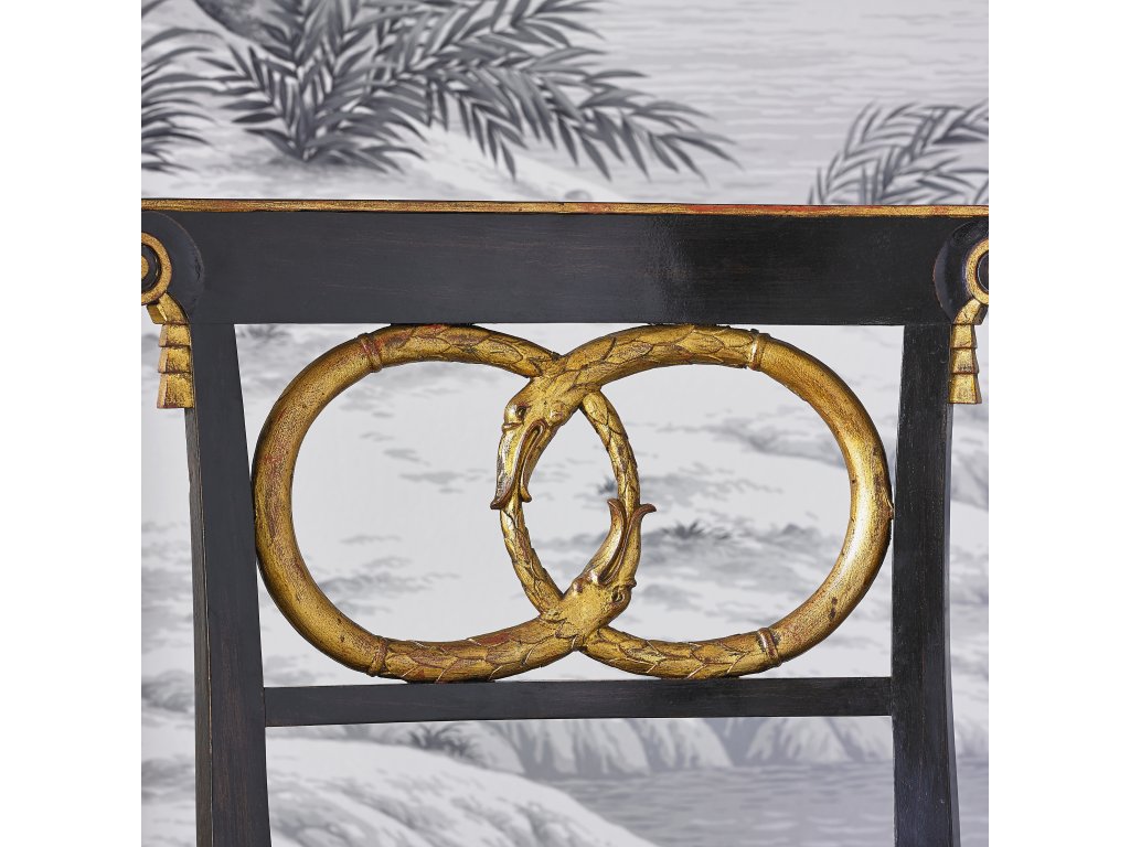 Dolphin Chair - Black / Gold - image 1