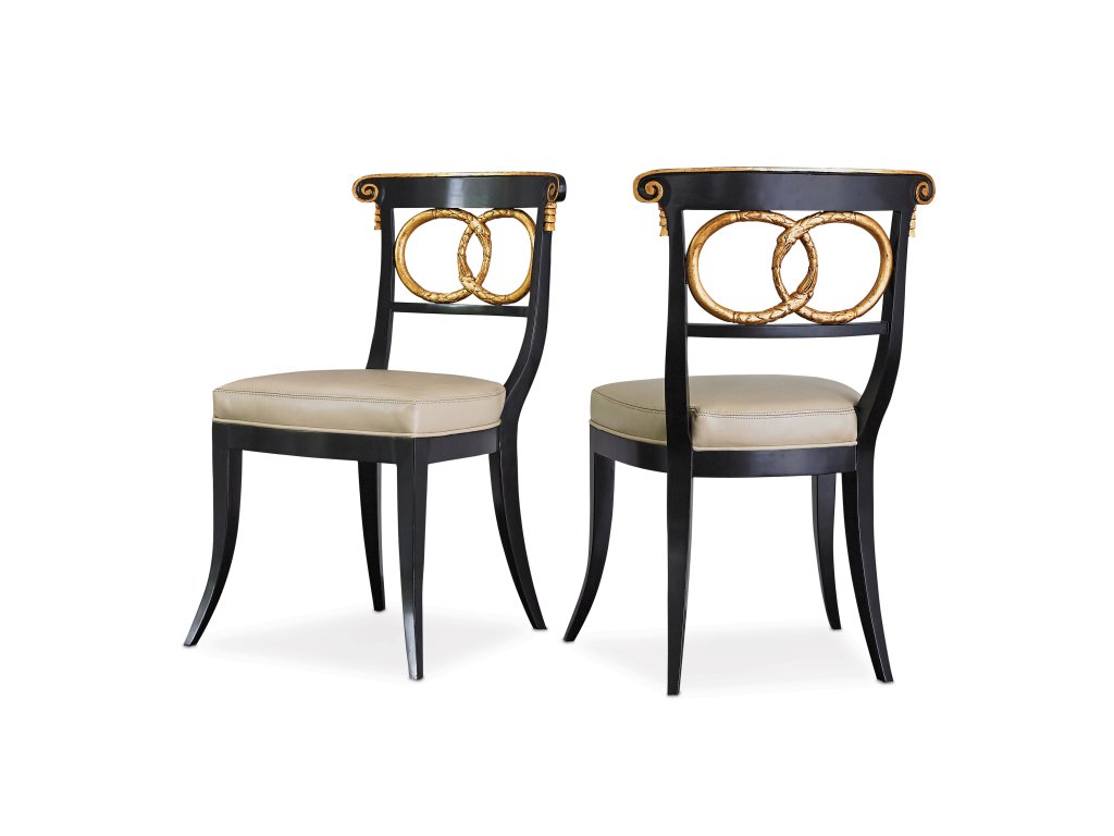 Dolphin Chair - Black / Gold - main image