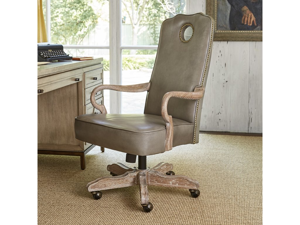 Queen Anne Desk Chair - Oak - image 1