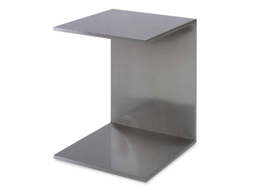Petite C End Table - Satin Nickel - main image