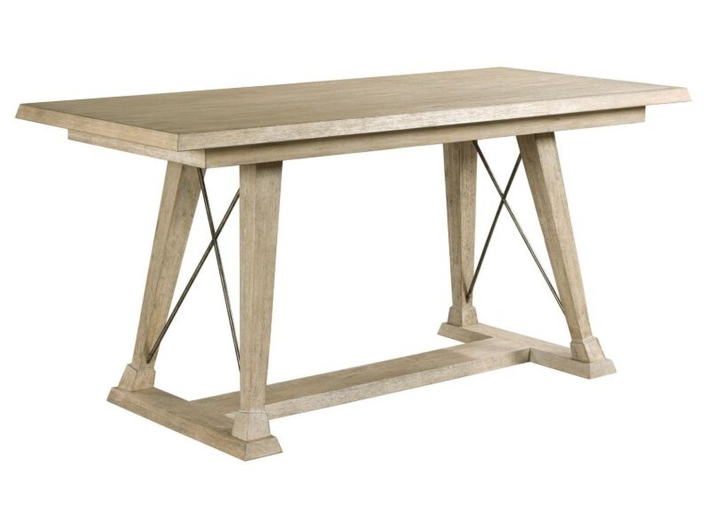 Clayton Counter Height Trestle Table Complete - image 1
