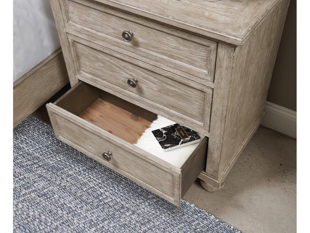 Miriam Three Drawer Straight Nightstand - Breve - image 1