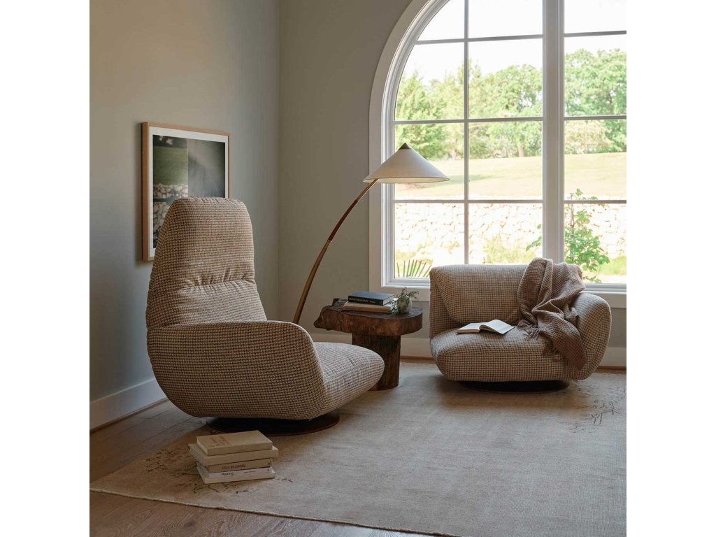 American Leather Whitby Swivel Glider Chair Accent Chair, alternate view 1