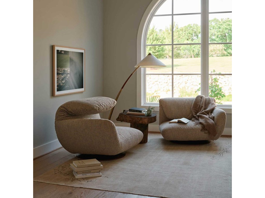American Leather Whitby Swivel Glider Chair Accent Chair, alternate view 2