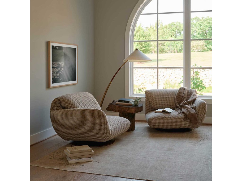American Leather Whitby Swivel Glider Chair Accent Chair, primary thumbnail