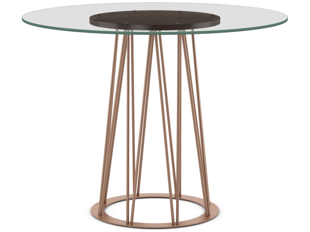 Calypso Counter Height Pub Table Base With Wood Veneer (Birch) Accent - image 1